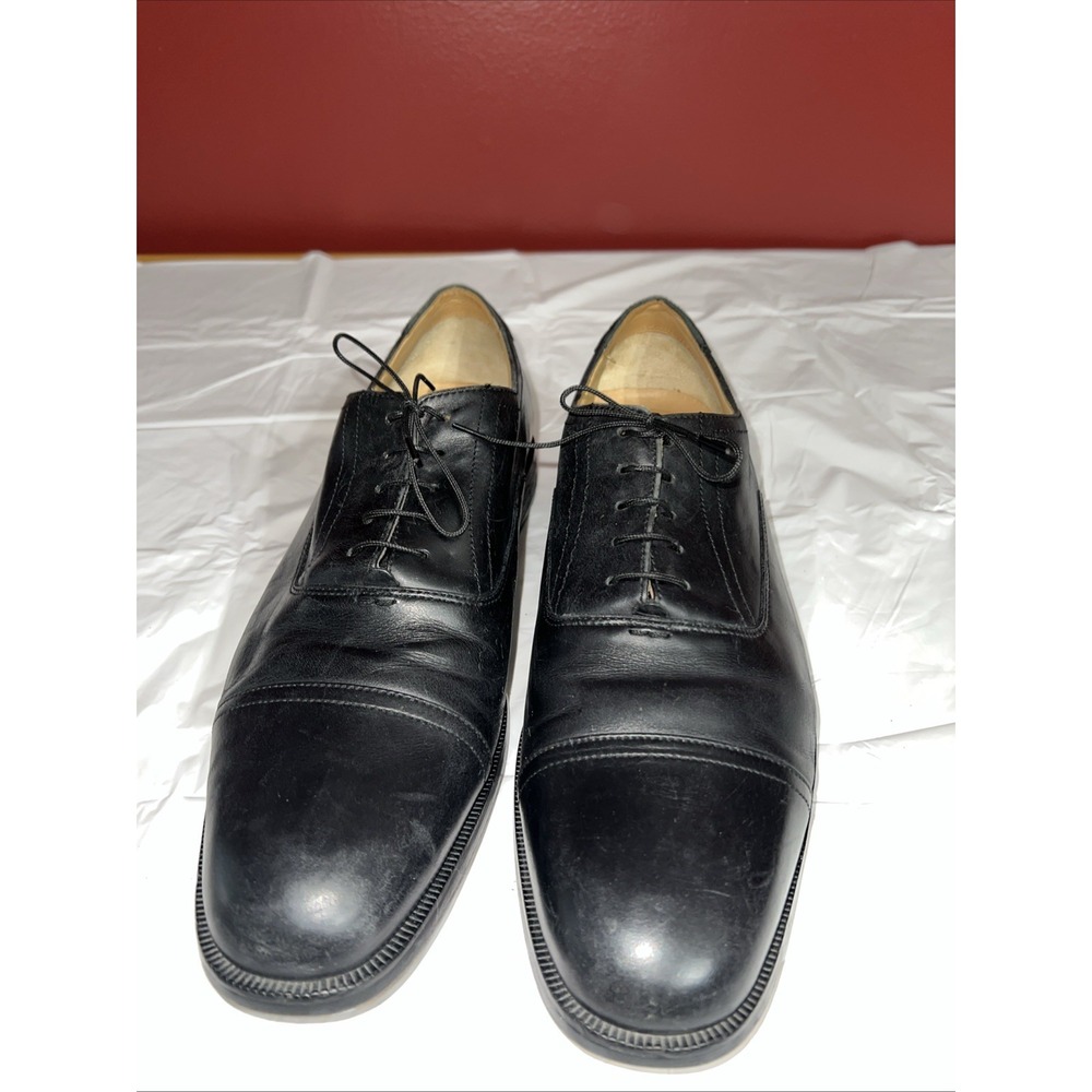 Clarks Action Air  Black Leather Dress Shoes Men's Size 11 1/2